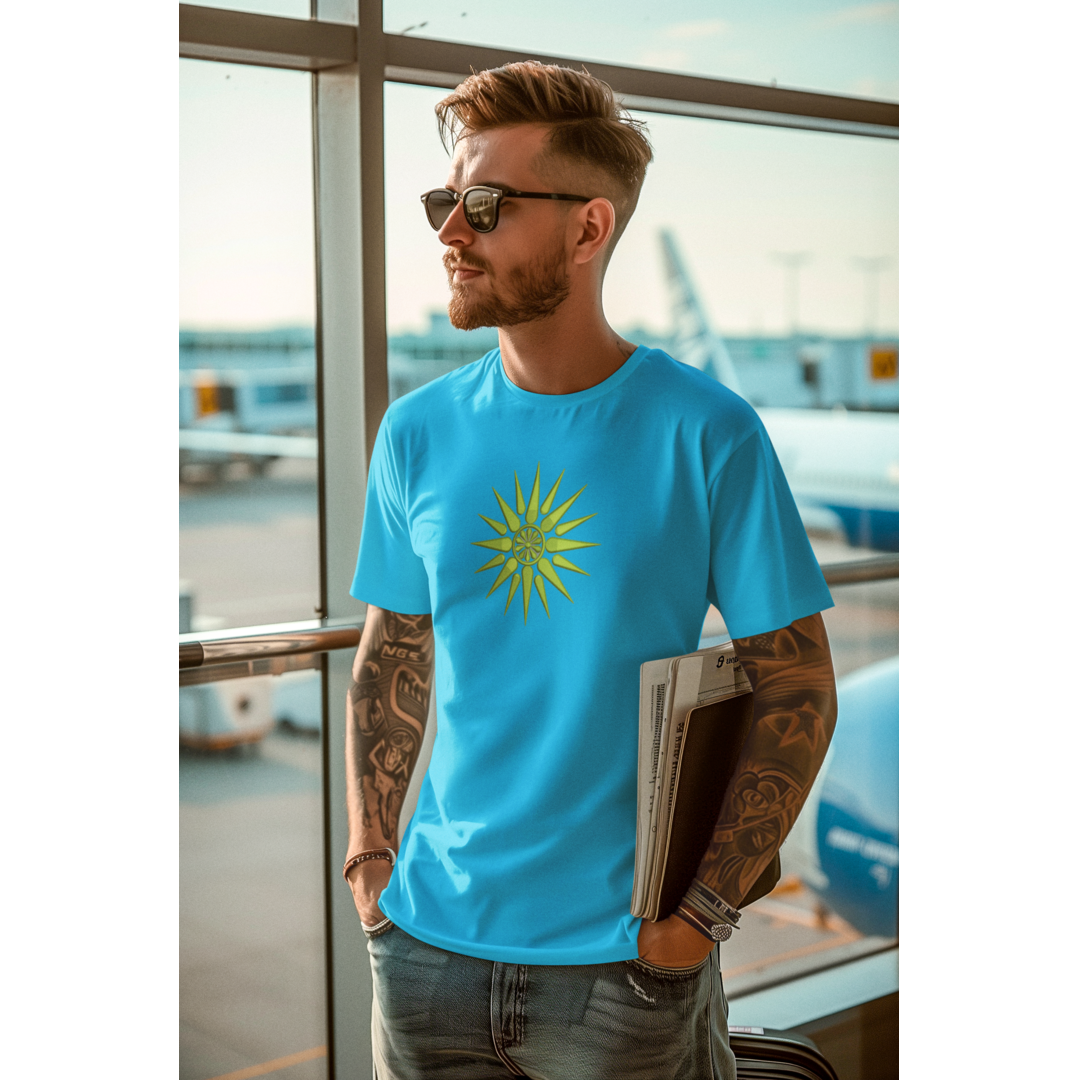 Embroidered T-shirt Vergina Sun Symbol