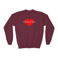 Kids Heart Design Sweatshirt- Cozy Crewneck for Everyday Wear, Girls Club