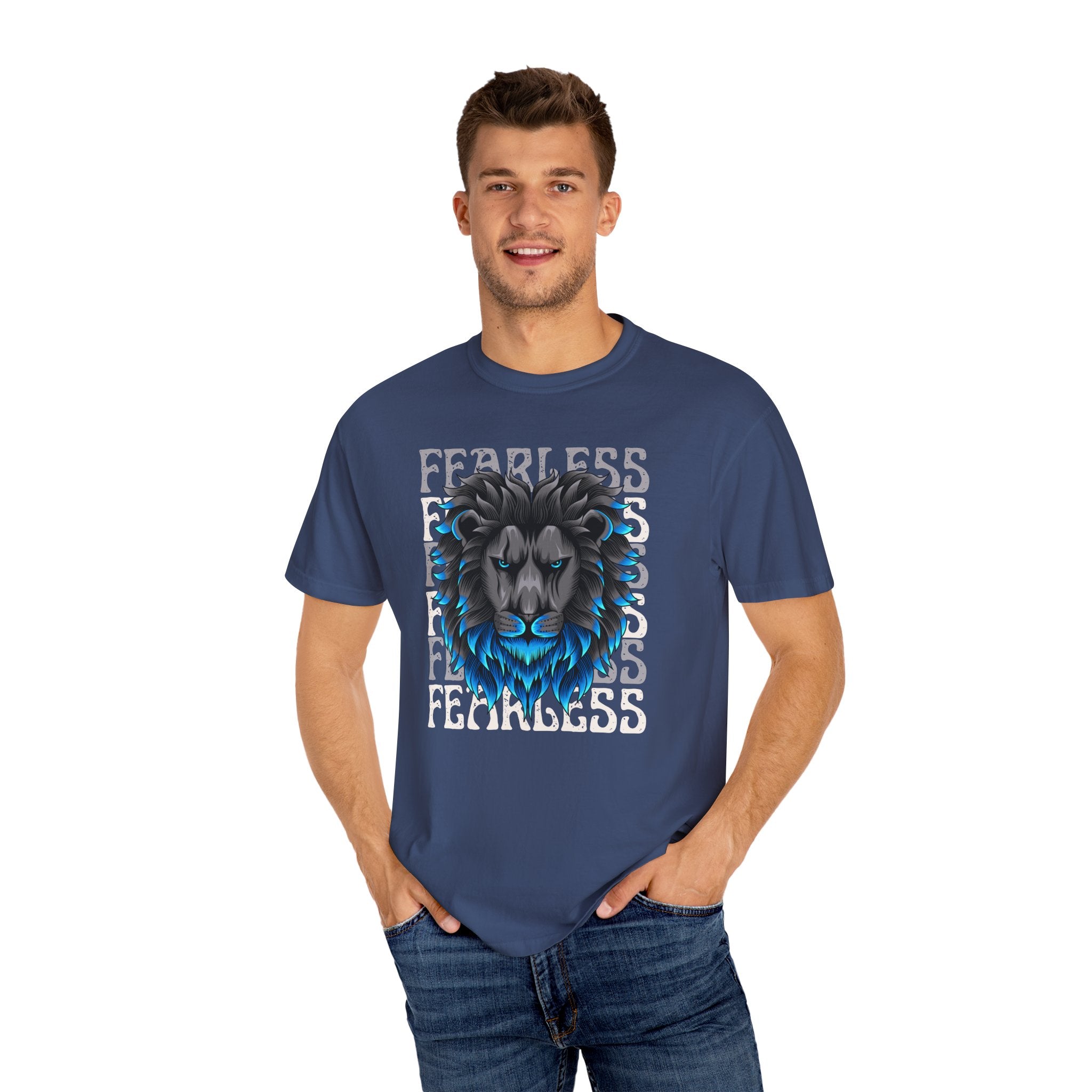 Fearless Lion Graphic T-Shirt, Unisex Tee, Bold Statement Shirt, Animal Lover Gift, Casual Everyday Wear, Birthday Gift - Sweet Vision LLC