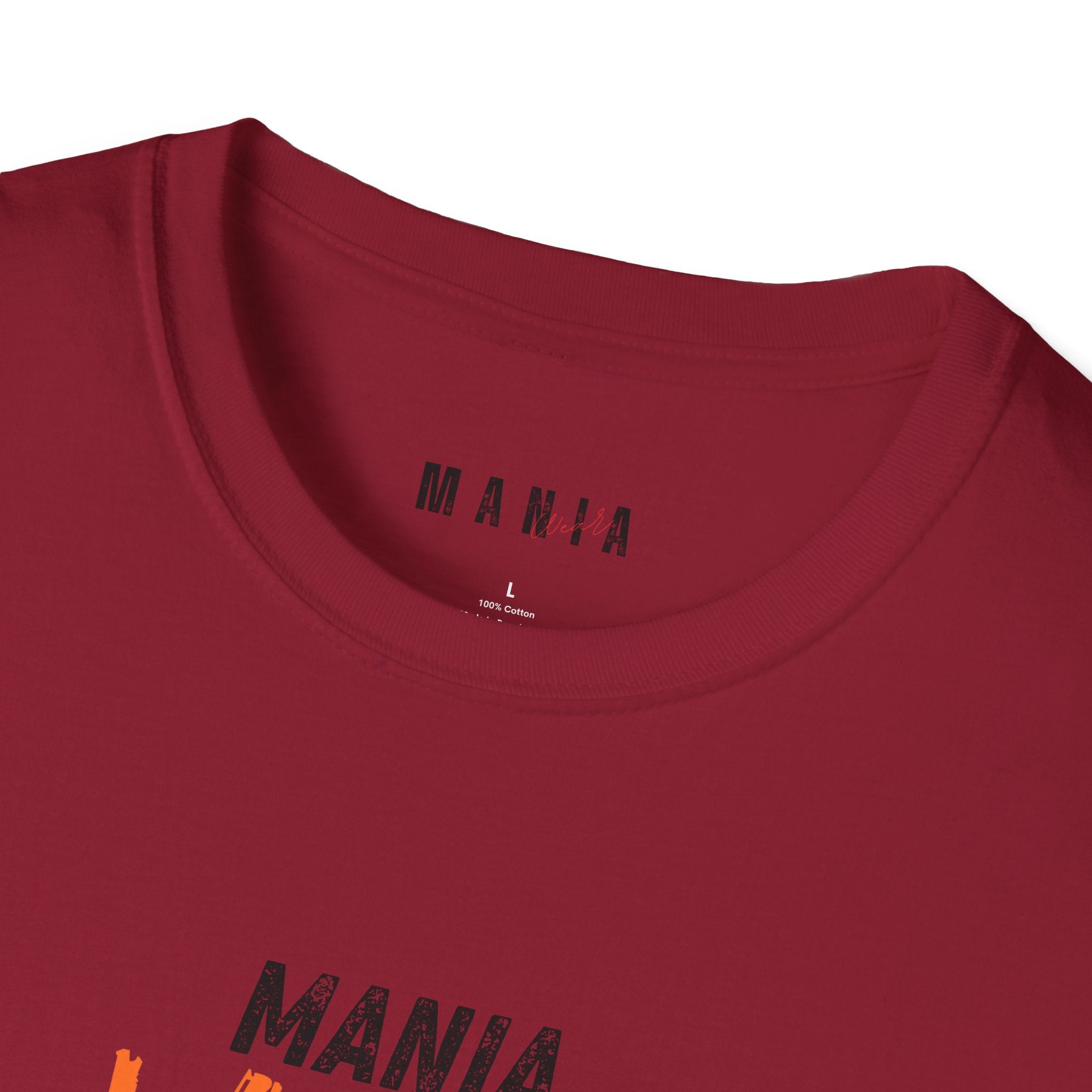 Unisex T-Shirt with 'MANIA WEAR' Design - Casual, Comfortable, Great for Gifting, Everyday Wear, Fashion Statement, Outfit Layering - Sweet Vision LLC