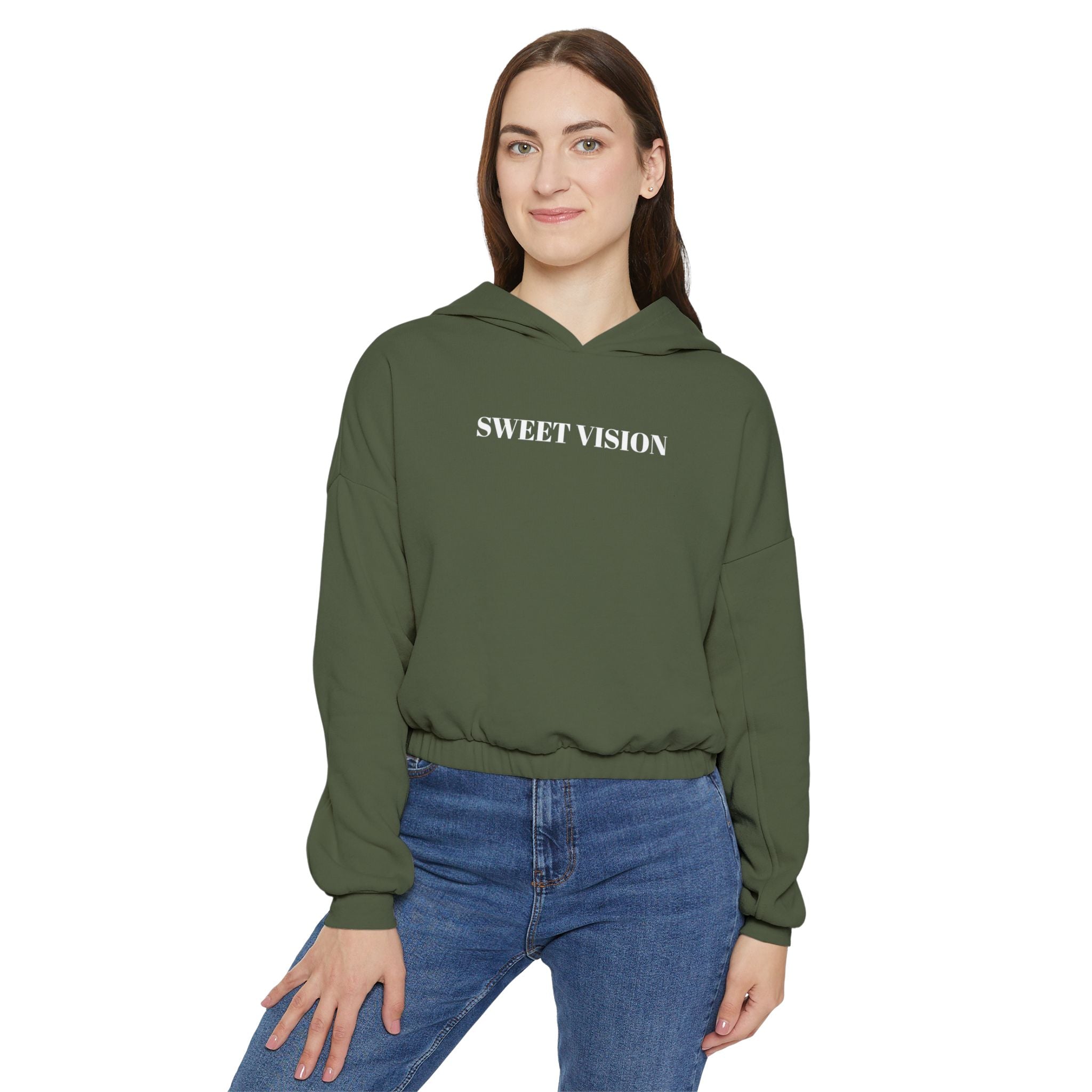 Sweet Vision Women’s Cinched Bottom Hoodie - Trendy Casual Wear