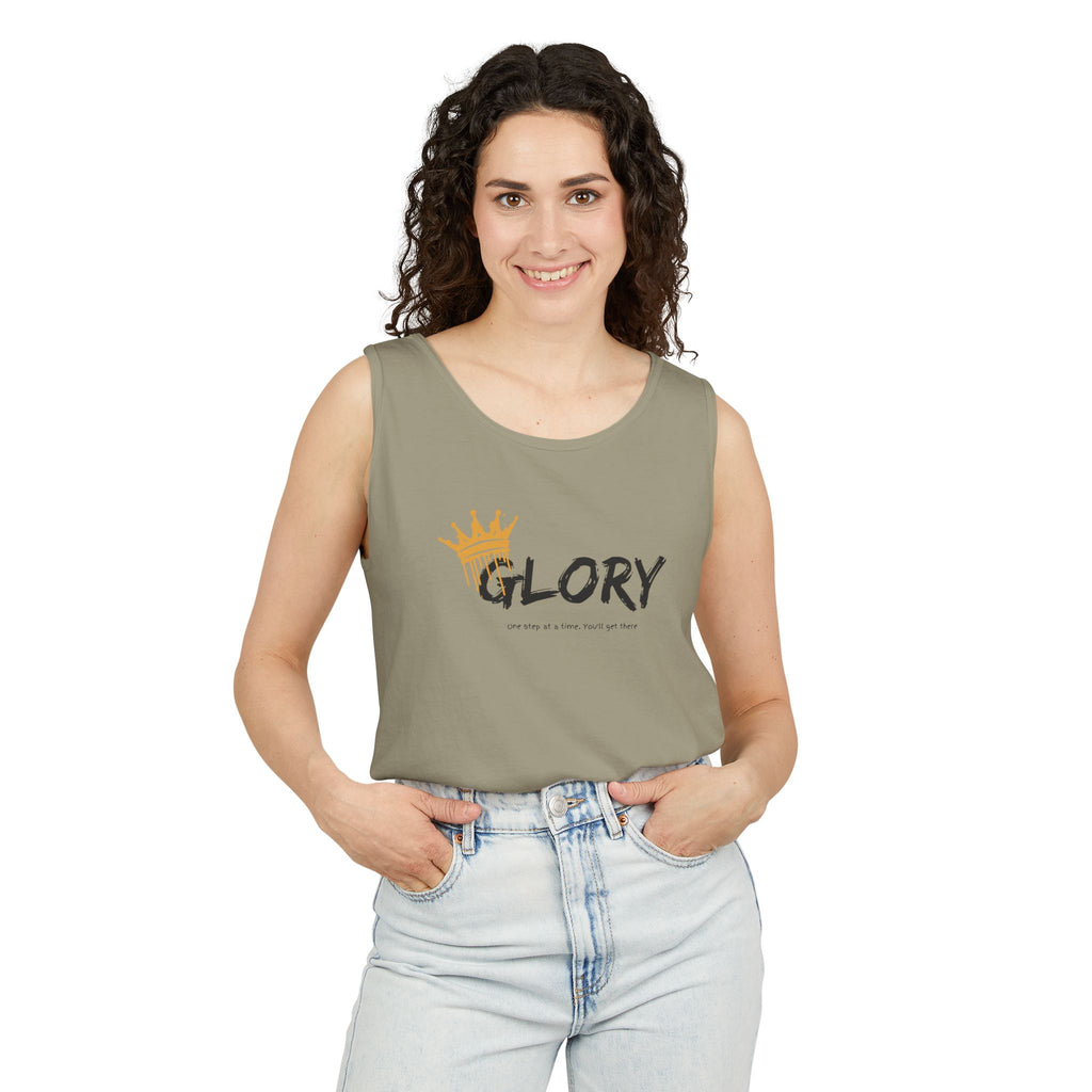 Glory Tank Top, Unisex Tank Top, Casual Summer Wear, Confidence Booster, Vacation Essential, Gift for Sports Lovers - Sweet Vision LLC