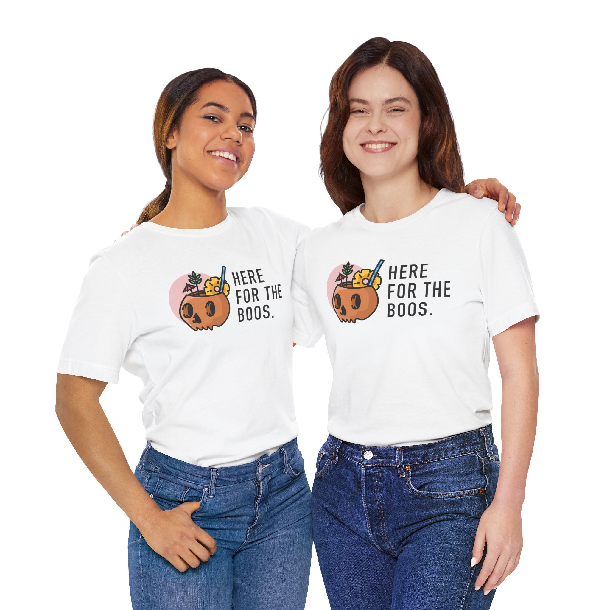 Unisex Jersey Short Sleeve Tee, here for the boos - Sweet Vision LLC