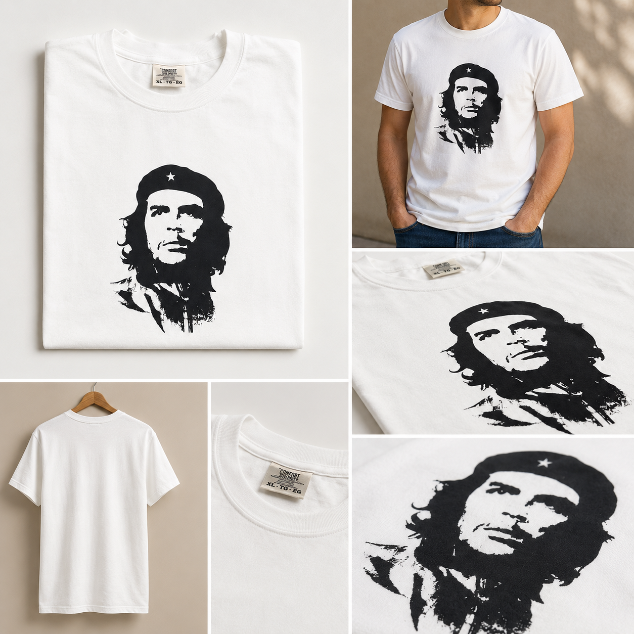 Che Guevara Graphic T-Shirt, Vintage Style Tee, Unisex Casual Wear, Activist Apparel, Bohemian Gift, Streetwear Style