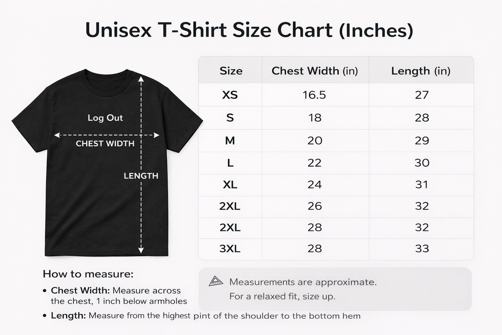 Log Out Unisex Embroidered T-Shirt – Minimal Streetwear Essential - Sweet Vision LLC