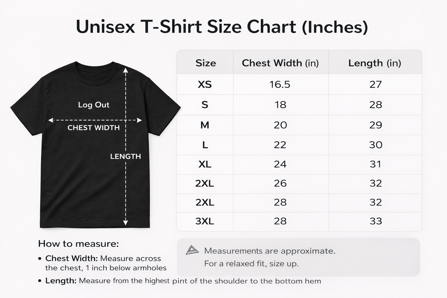 Log Out Unisex Embroidered T-Shirt – Minimal Streetwear Essential