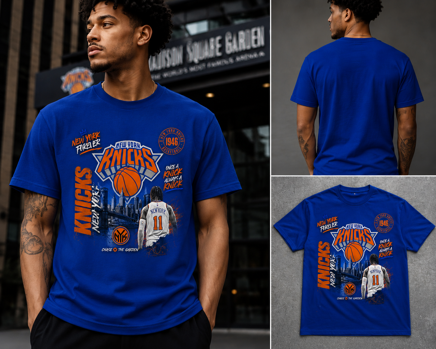 New York Knicks Royal Blue Graphic T-Shirt