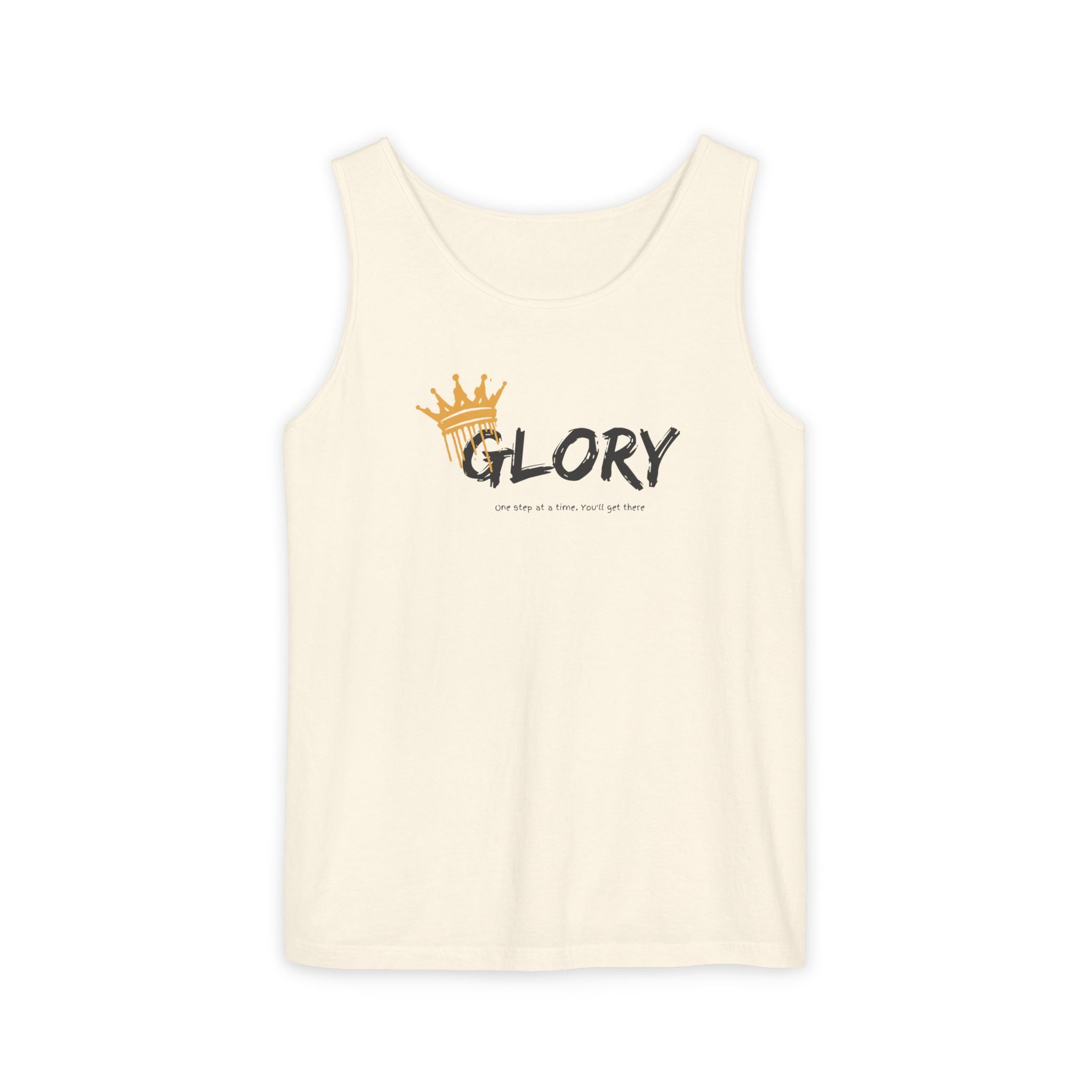 Glory Tank Top, Unisex Tank Top, Casual Summer Wear, Confidence Booster, Vacation Essential, Gift for Sports Lovers - Sweet Vision LLC