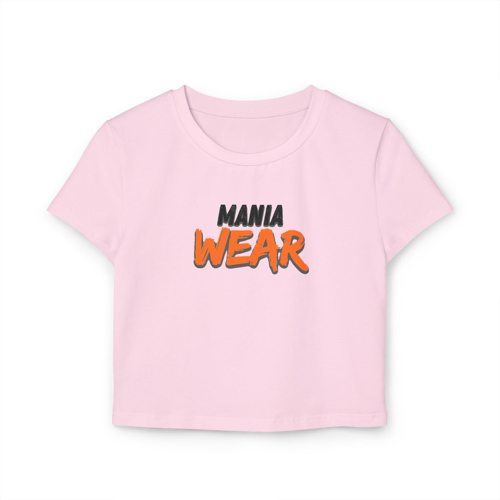 MANIA WEAR Trendy Women's Baby Tee, Casual Crop Top, Gift for Her - Sweet Vision LLC