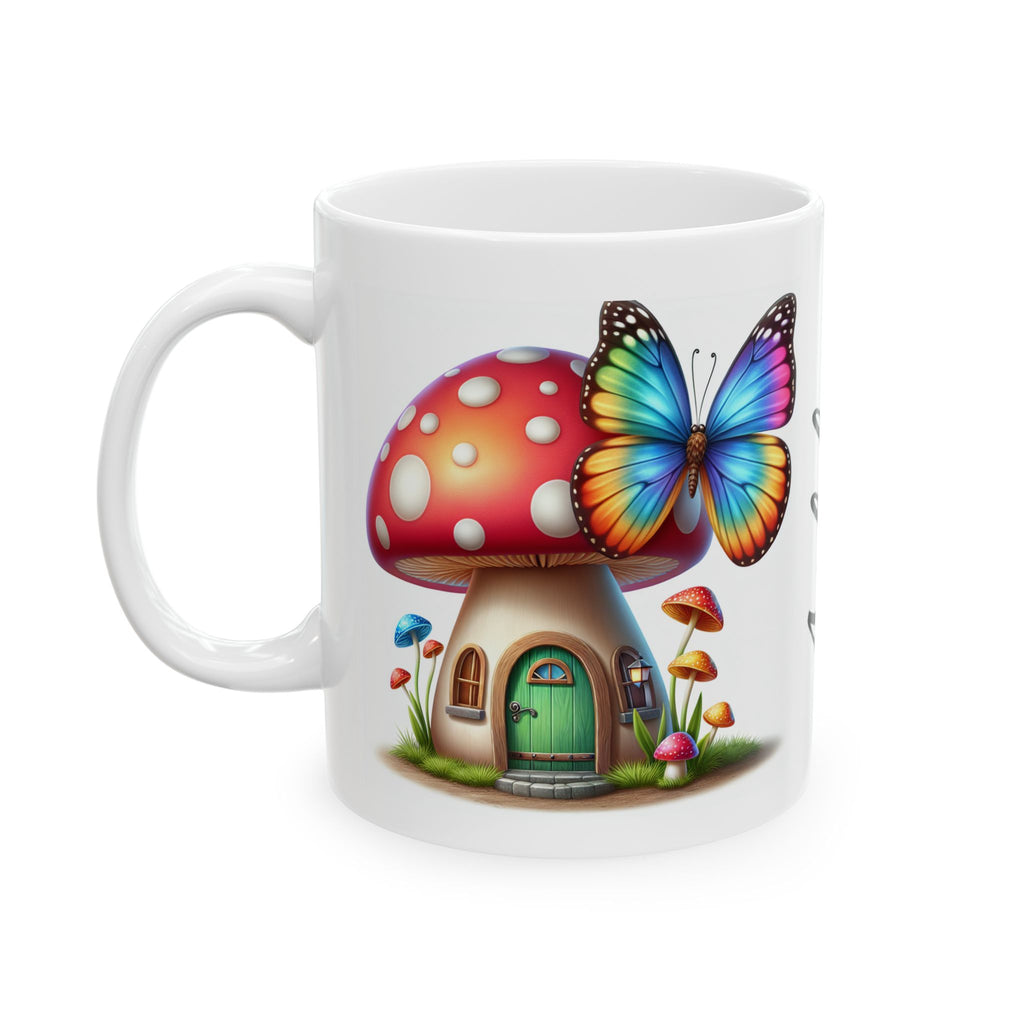 Mug, Ceramic Mug, (11oz), Mushrooms mug, Custom mug - Sweet Vision LLC