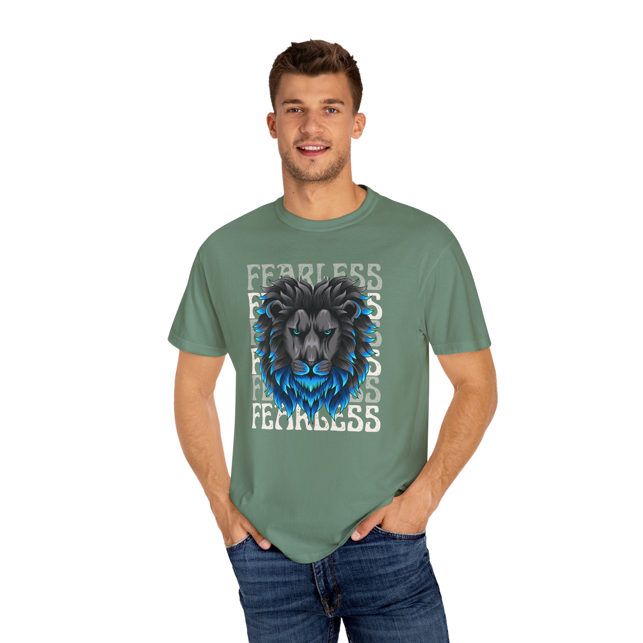 Fearless Lion Graphic T-Shirt, Unisex Tee, Bold Statement Shirt, Animal Lover Gift, Casual Everyday Wear, Birthday Gift - Sweet Vision LLC