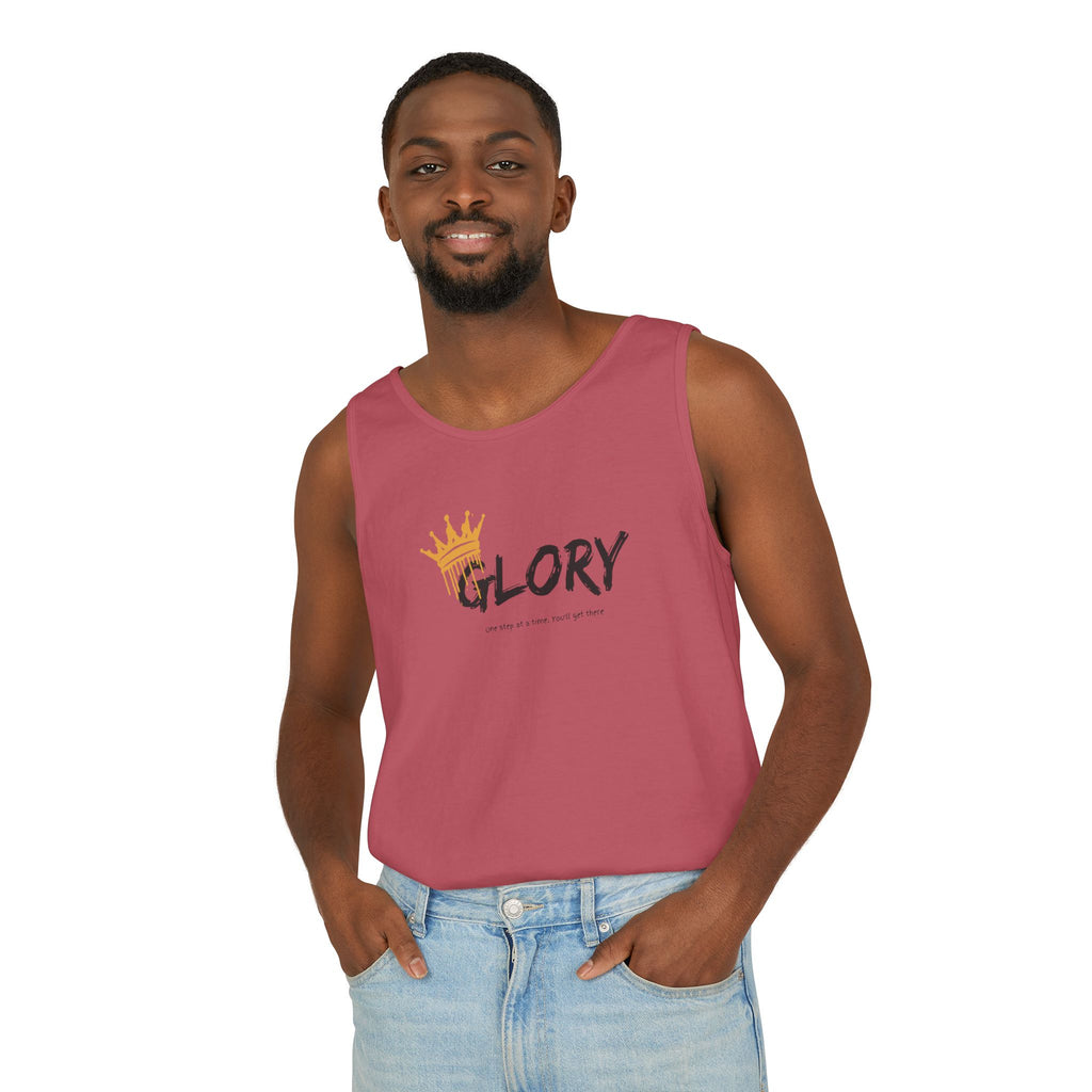 Glory Tank Top, Unisex Tank Top, Casual Summer Wear, Confidence Booster, Vacation Essential, Gift for Sports Lovers - Sweet Vision LLC