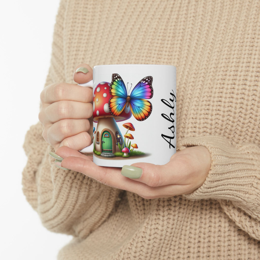 Mug, Ceramic Mug, (11oz), Mushrooms mug, Custom mug - Sweet Vision LLC