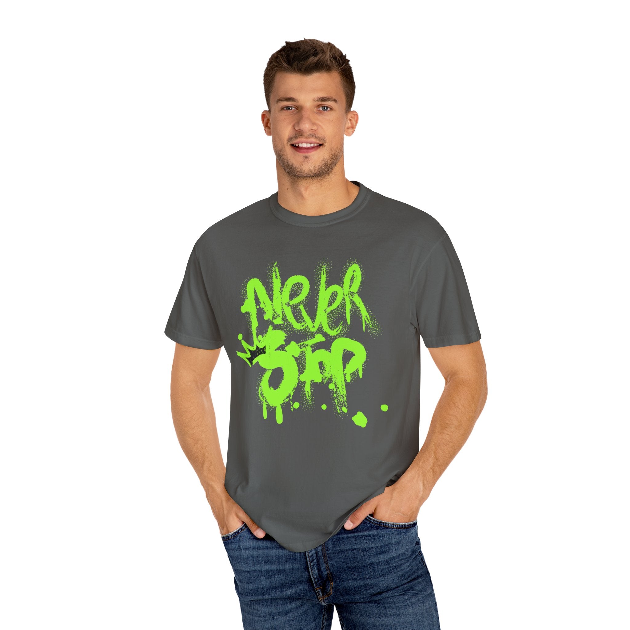 Urban Graffiti T-Shirt - Never Stop - Fun Streetwear for Teens - Sweet Vision LLC