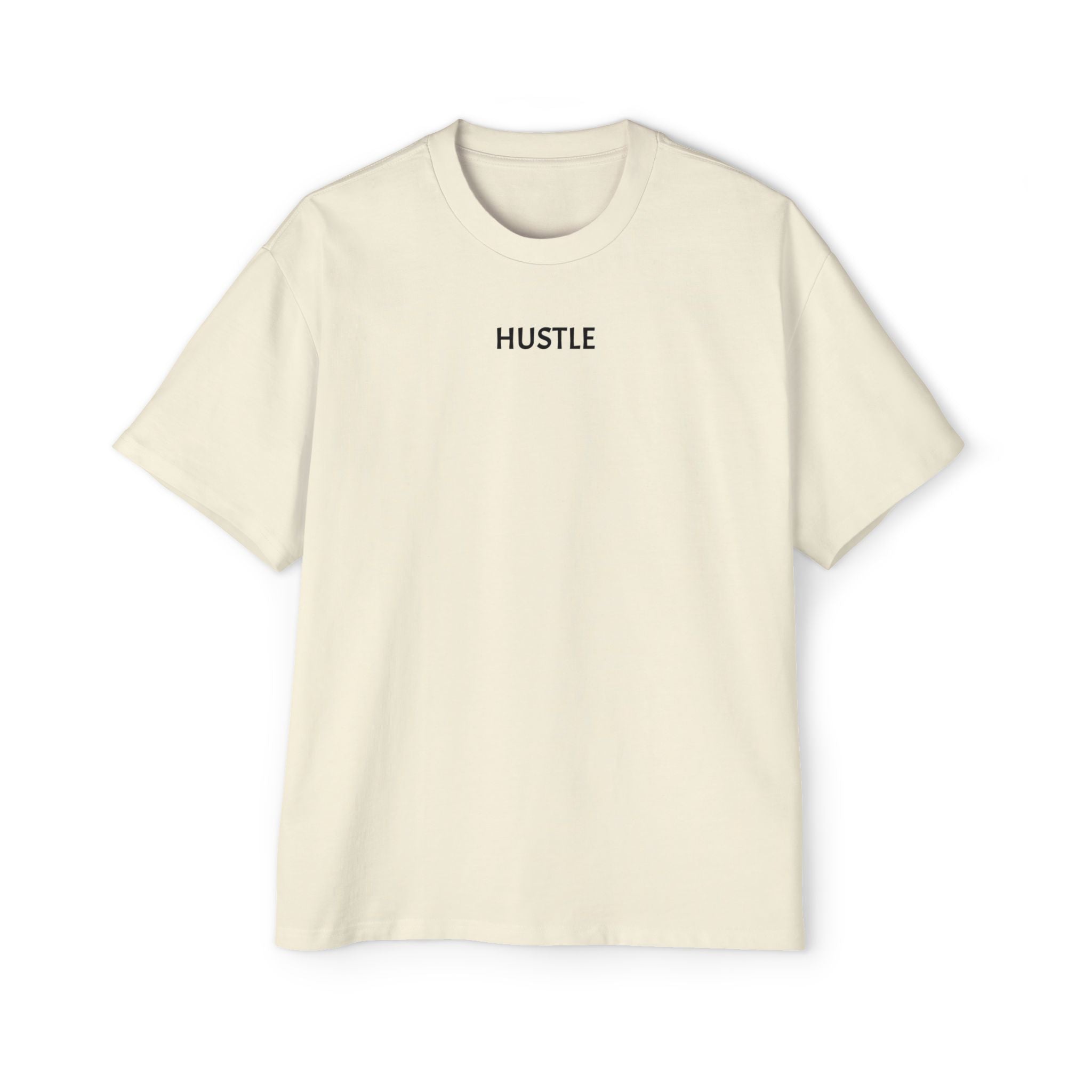 Men's Heavy Oversized Tee - Hustle Graphic T-Shirt for Comfort and Style - Sweet Vision LLC