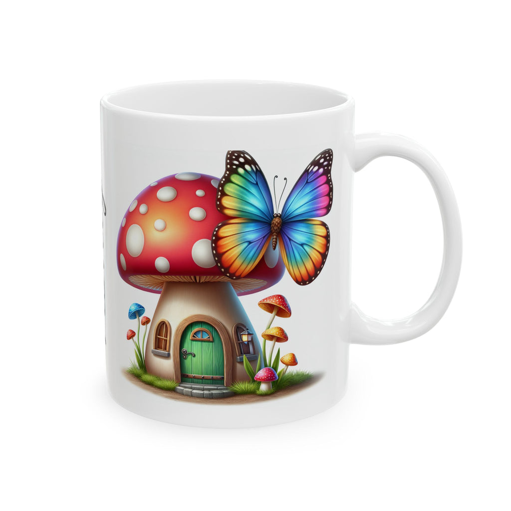 Mug, Ceramic Mug, (11oz), Mushrooms mug, Custom mug - Sweet Vision LLC