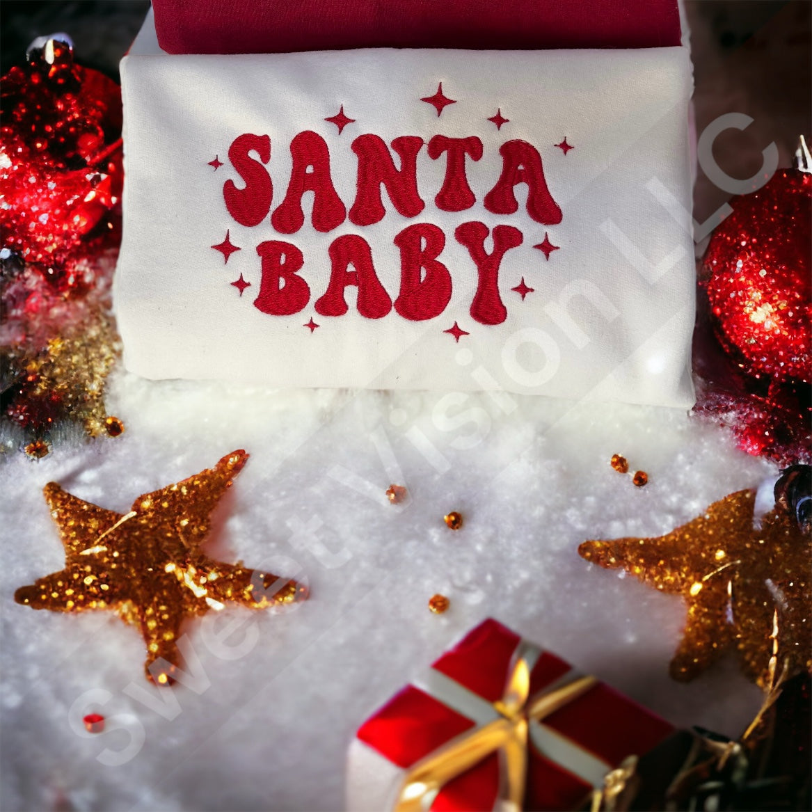 Christmas Santa Baby Sweatshirt, Retro Women Christmas Shirt, Merry Christmas, Xmas Girl, Santa Baby Shirt, Cute Santa Baby, Ugly Christmas