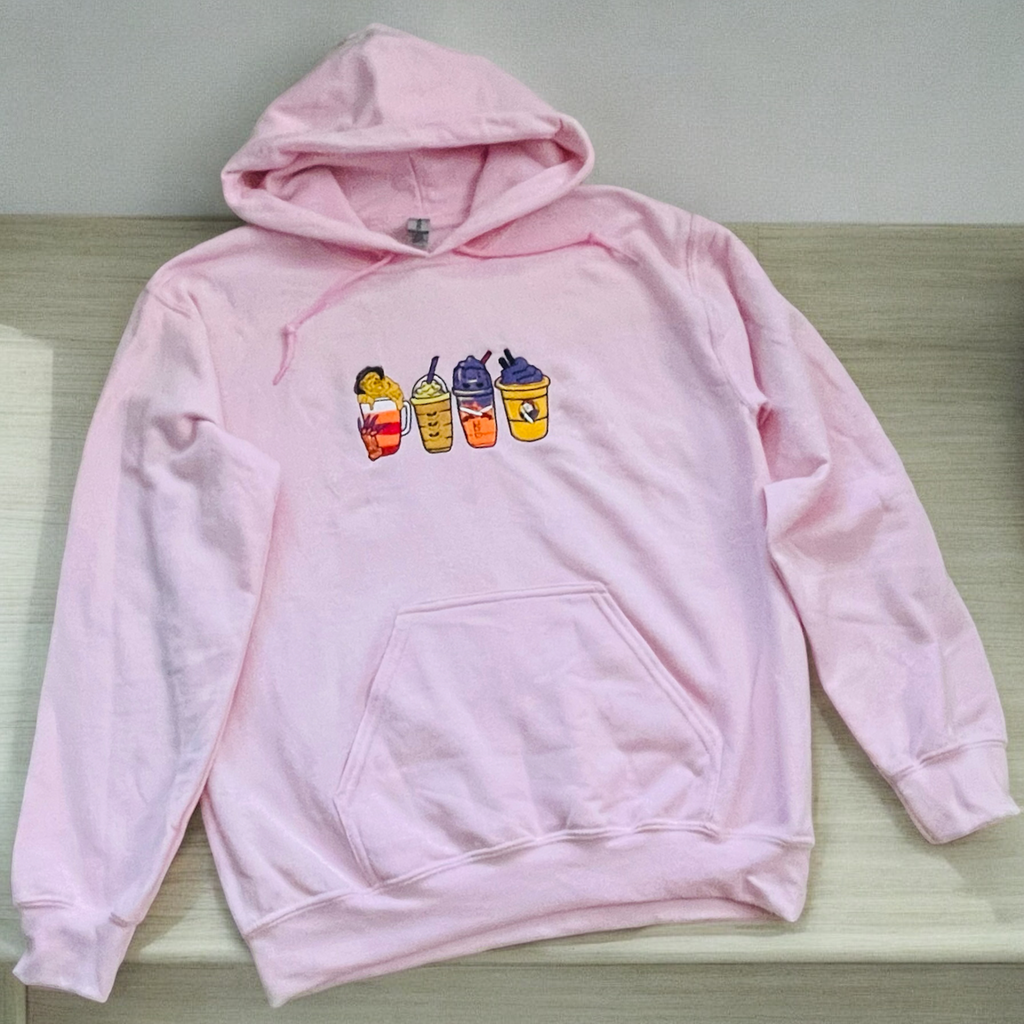 Embroidered hoodies coffee Halloween - Sweet Vision LLC