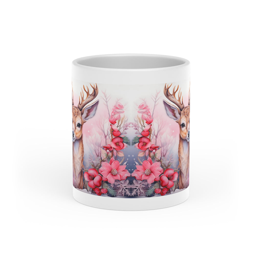Christmas mug with lid and spoon, heart handle Sublimation mug - Sweet Vision LLC