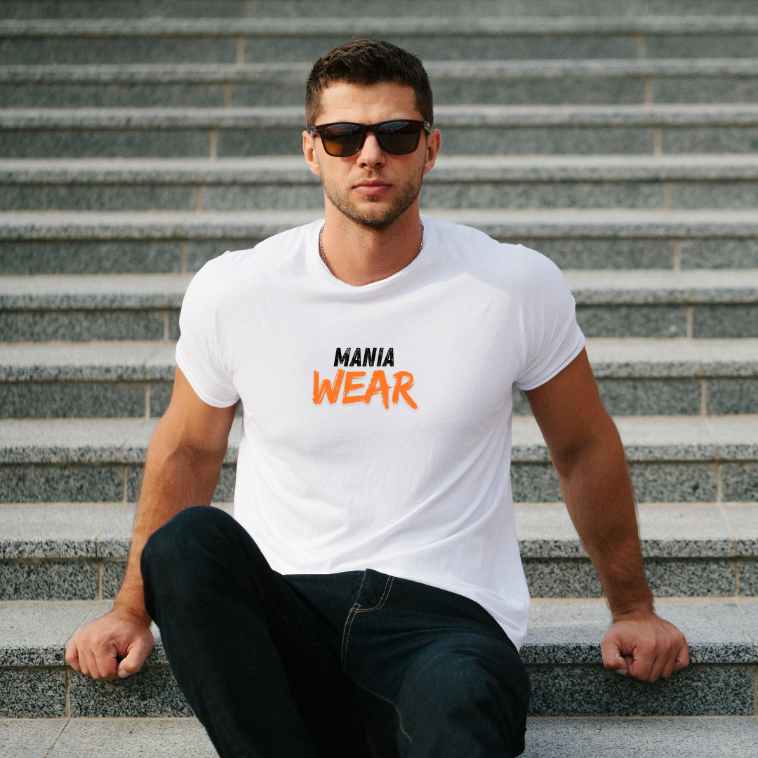 ManiaWear men's t-shirt, white color - Sweet Vision LLC