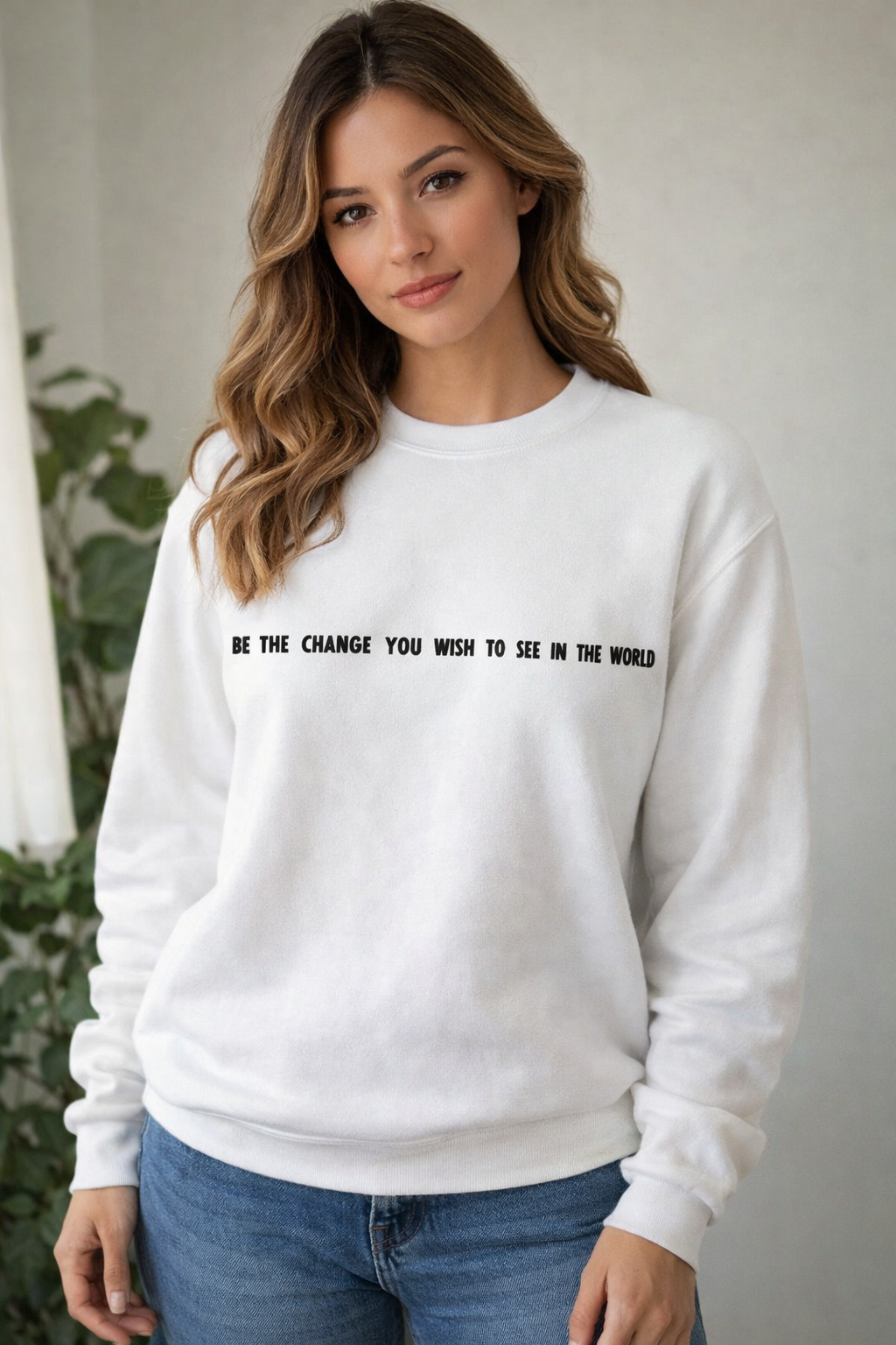 “Be The Change” Inspirational Unisex Sweatshirt