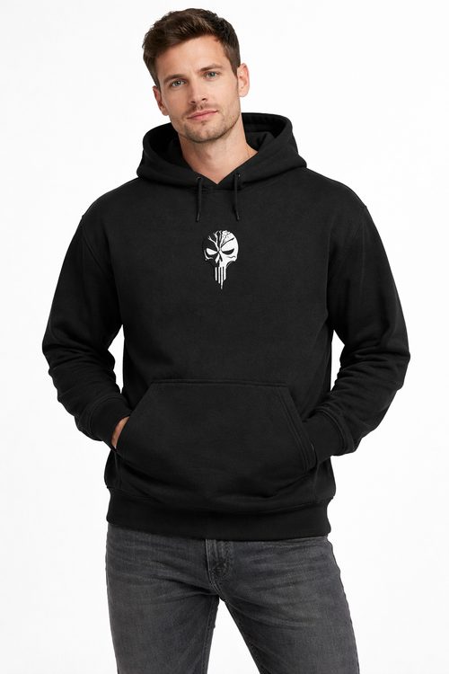 Black Skull Hoodie — Embroidery Style - Sweet Vision LLC