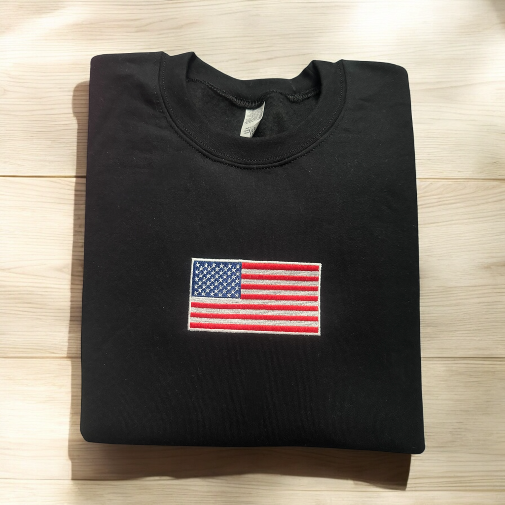 American flag, embroidered patriotic Hoodie/Sweatshirt - Sweet Vision LLC