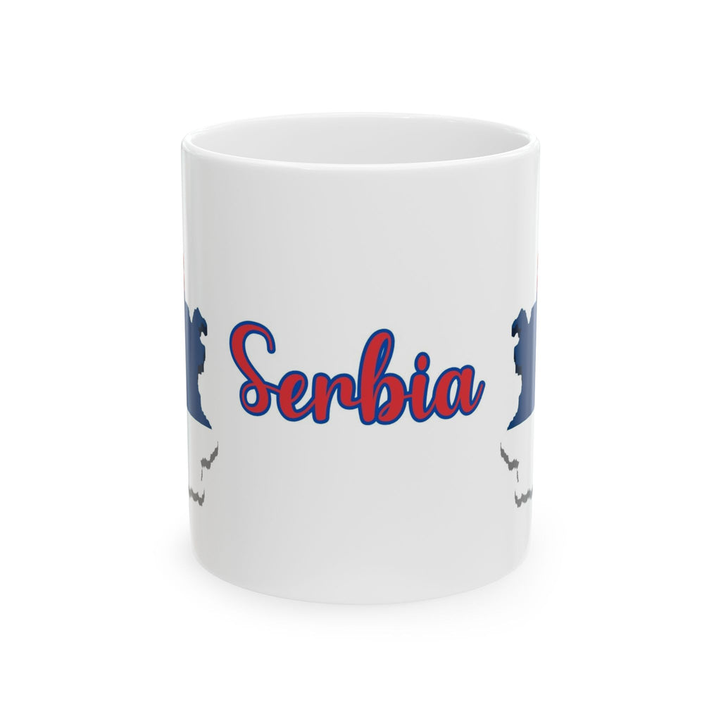 Serbia Map Flag Coffee Mug – 11oz Ceramic Cup | Perfect Birthday Gift - Sweet Vision LLC