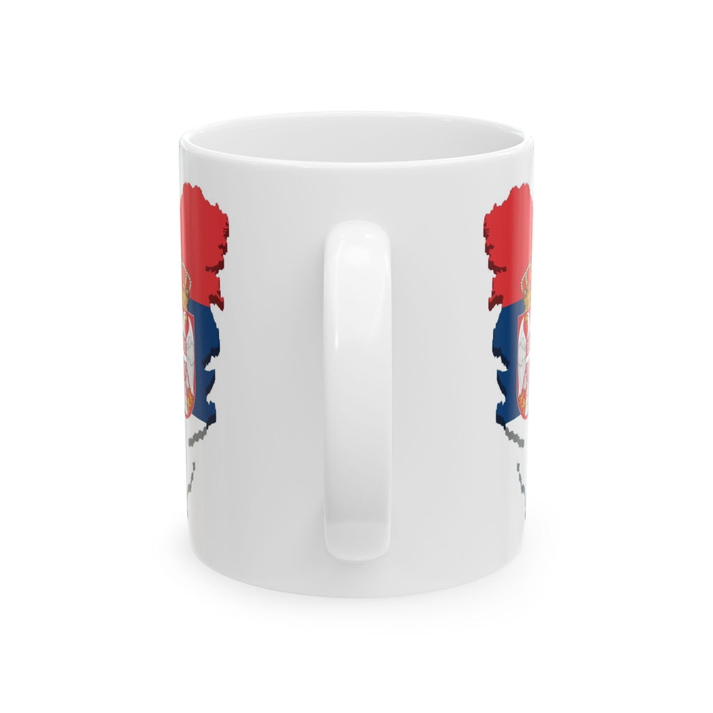 Serbia Map Flag Coffee Mug – 11oz Ceramic Cup | Perfect Birthday Gift - Sweet Vision LLC