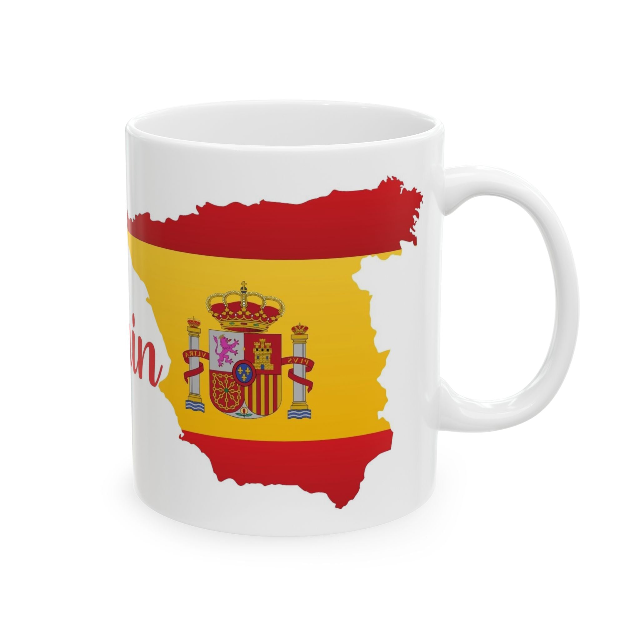 Spain Map Flag Coffee Mug – 11oz Ceramic Cup | Perfect Birthday Gift for Spain Lovers - Sweet Vision LLC