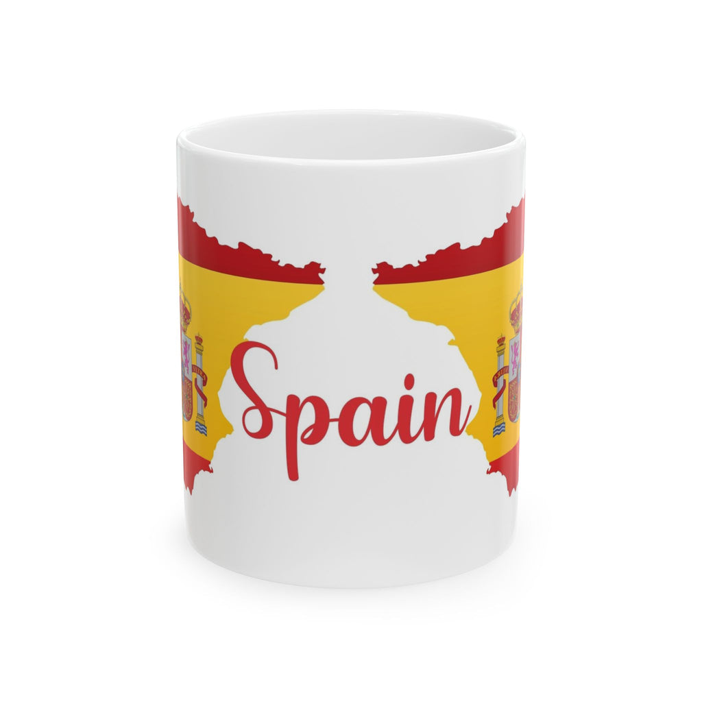 Spain Map Flag Coffee Mug – 11oz Ceramic Cup | Perfect Birthday Gift for Spain Lovers - Sweet Vision LLC