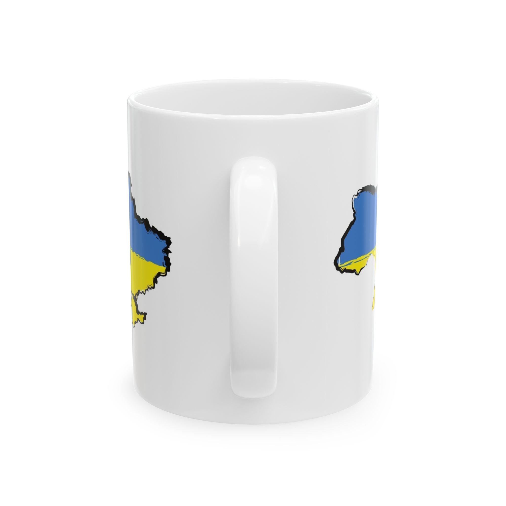 Ukraine Map Flag Coffee Mug - 11oz Ceramic Cup with Ukrainian Flag Design – Gift for Ukrainians, Travel Lovers, and Coffee Enthusiasts - Sweet Vision LLC