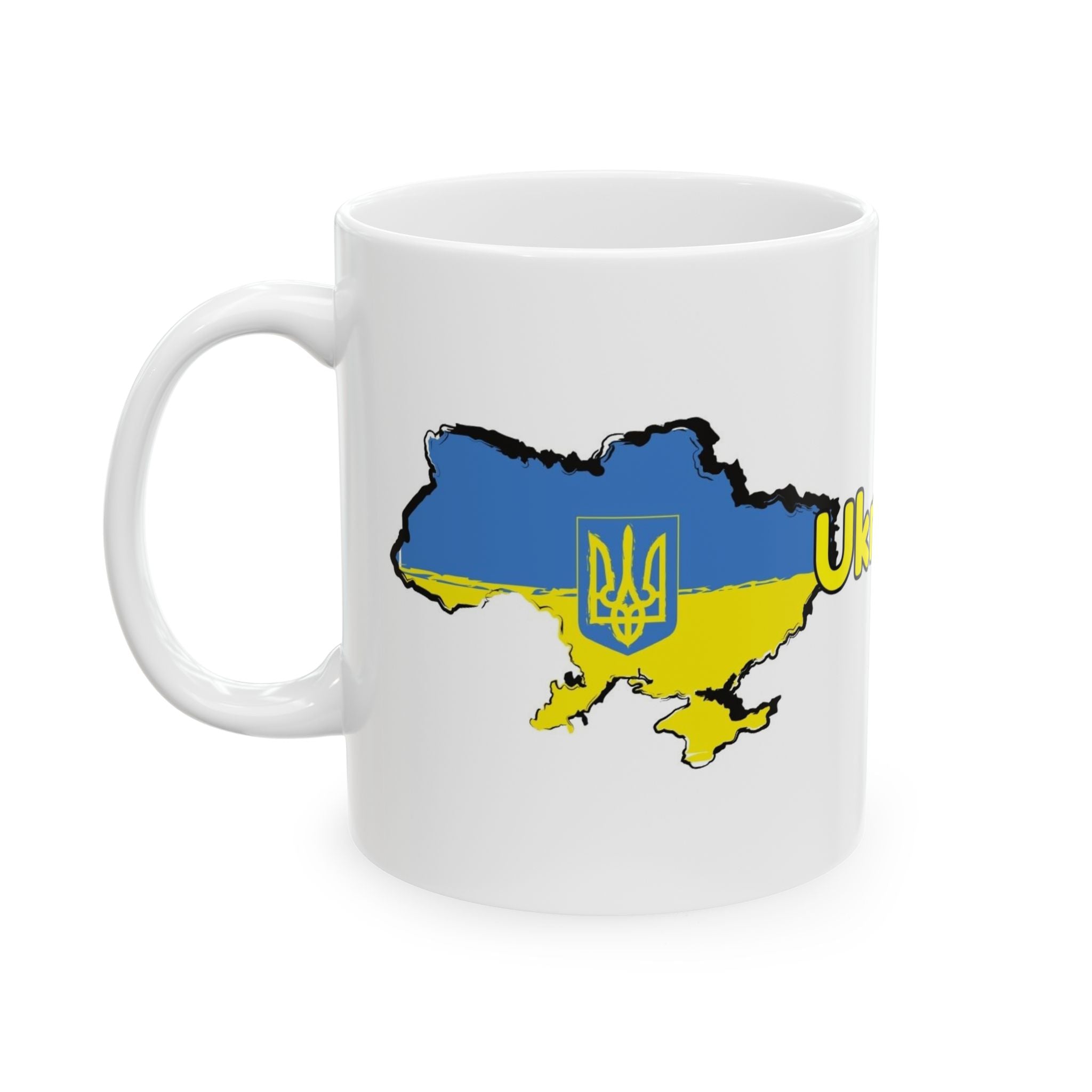 Ukraine Map Flag Coffee Mug - 11oz Ceramic Cup with Ukrainian Flag Design – Gift for Ukrainians, Travel Lovers, and Coffee Enthusiasts - Sweet Vision LLC