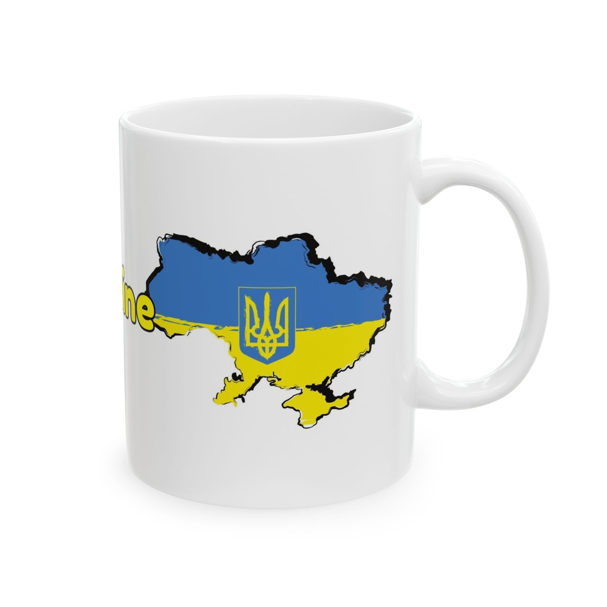 Ukraine Map Flag Coffee Mug - 11oz Ceramic Cup with Ukrainian Flag Design – Gift for Ukrainians, Travel Lovers, and Coffee Enthusiasts - Sweet Vision LLC