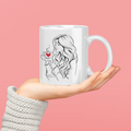 Mug 11oz, woman drink coffee - Sweet Vision LLC