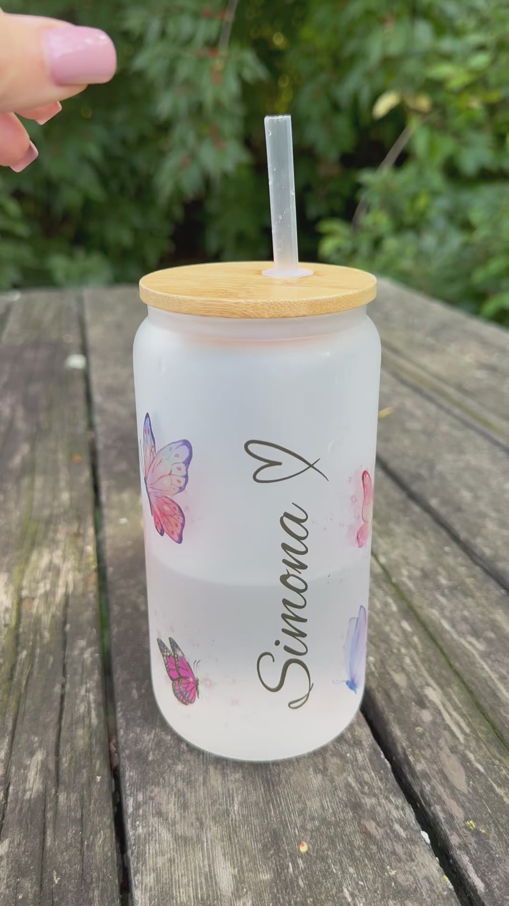 Custom name Gift box, sublimation frosted glass cup 16oz, Iced coffee is my love language. Just for you