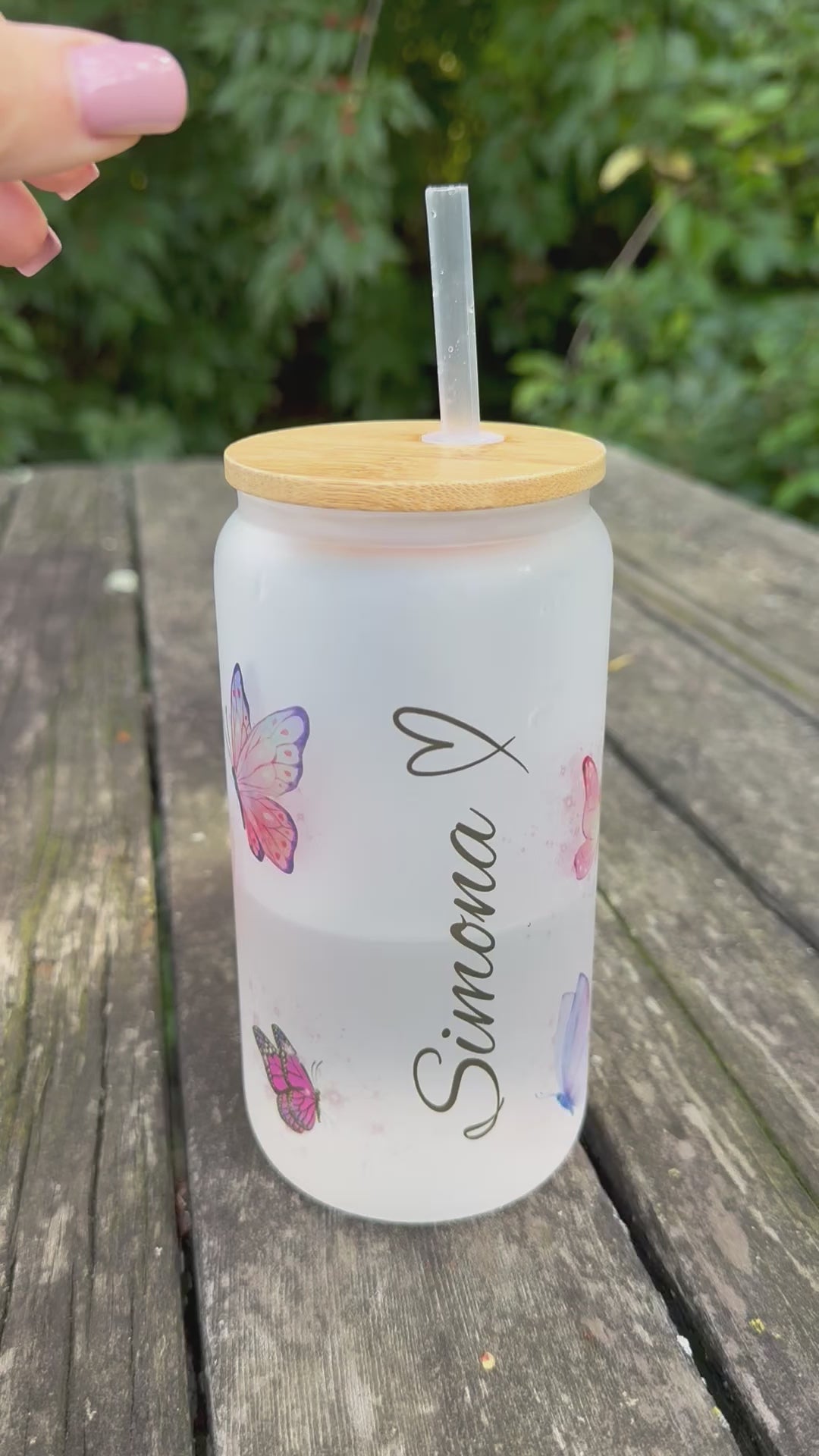 Custom name Gift box, sublimation frosted glass cup 16oz, Iced coffee is my love language. Just for you