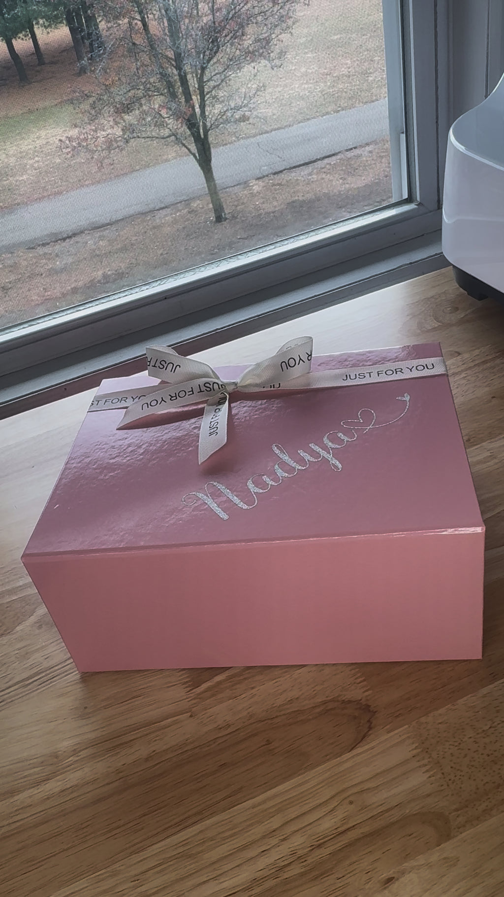 Custom name Gift box, sublimation frosted glass cup 16oz, red roses. Just for you