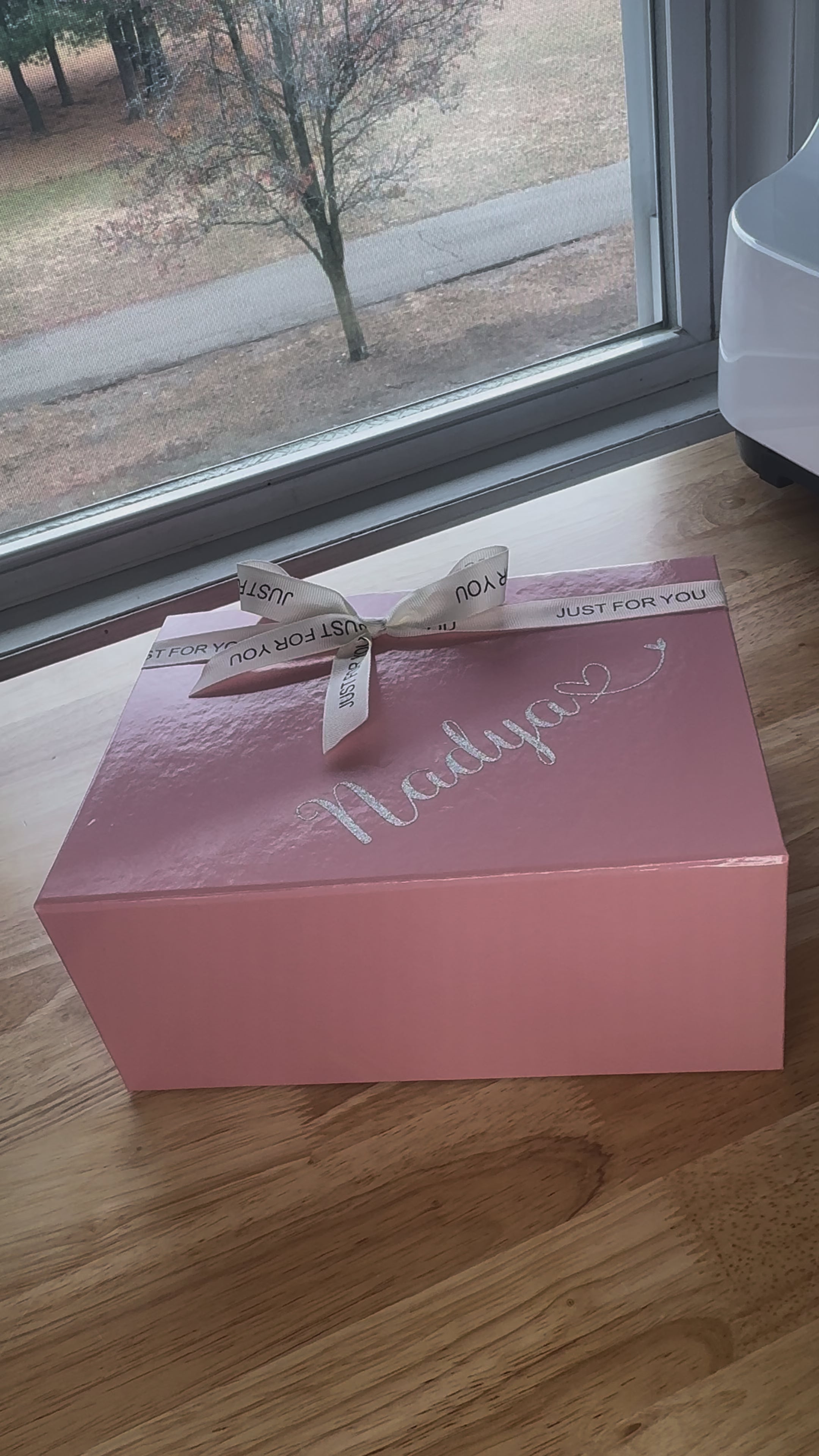 Custom name Gift box, sublimation frosted glass cup 16oz, red roses. Just for you